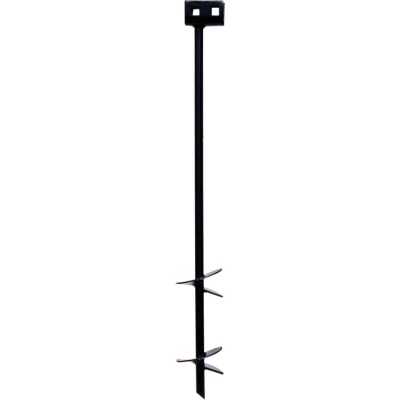 Tie Down 4 In. x 30 In. Black Iron Double Head Earth Anchor