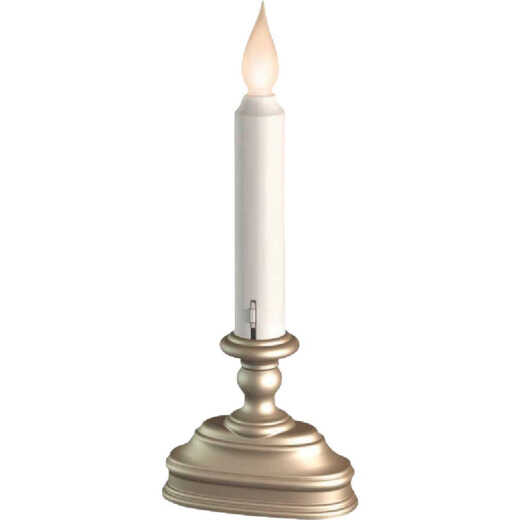 Xodus Standard 4.5 In. W. x 7.5 In. H. x 2 In. D. Pewter LED Battery Operated Candle